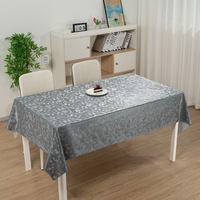 Nappe en PVC gris argenté nacré RNPT, imperméable, texturée, en vinyle, facile à nettoyer, protection pour table de salle à manger et de cuisine