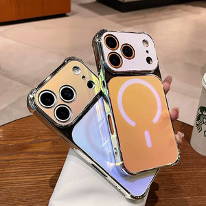 เคสโทรศัพท์เคลือบเลเซอร์เปลี่ยนสีได้หลายสีแบบแม่เหล็ก รุ่นใหม่ล่าสุด สำหรับ iPhone 12 13 17 Pro Max ป้องกันการกระแทก - Product Image 1
