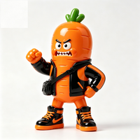 Figurine de collection personnalisée en forme de carotte de dessin animé, statue d'art en ABS, fabriquée en Chine, figurine de designer OEM sur mesure pour la vente en gros aux marques