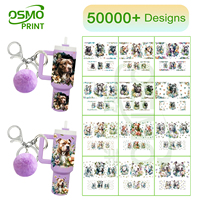 Autocollants UV Osmo Animals pour Mini, pour gobelets et tasses, imperméables, écologiques, colorés, motifs chiens, transfert UV adhésif