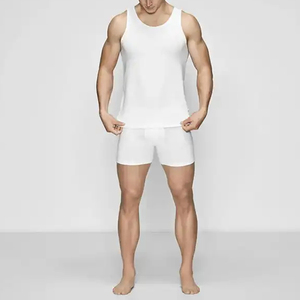 Venta al por mayor de ropa de <span class=keywords><strong>China</strong></span>, camiseta sin mangas deportiva de Color sólido para hombre, camisetas con logotipo Digital con impresión personalizada, camisetas sin mangas informales para hombre - Product Image 3