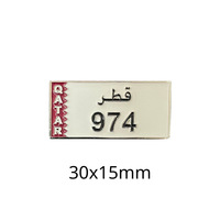 Pin con Mapa de Qatar, Bandera y Emblema Nacional, Souvenir Festivo y Turístico, Adhesivo Metálico para Teléfono con Recubrimiento Electrolítico y en Polvo