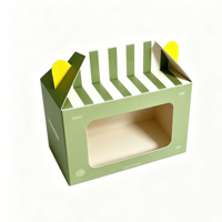 Cartes en papier blanc 350 g/m² de couleur personnalisée, laminées avec film, doublées éponge haut de gamme, pour emballages de desserts et aliments, avec logo imprimé offset
