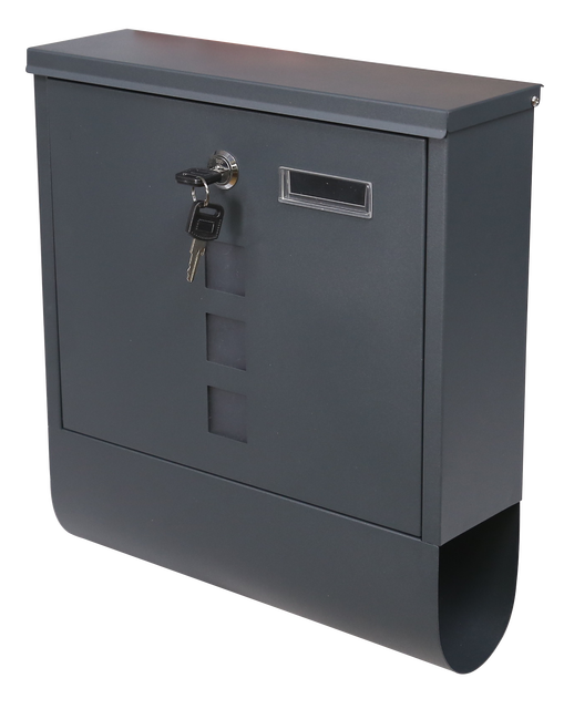 New Design Galvanized Post Box Residential Mounted Wall Mailbox Customized Letter Box With Newspaper Canister
