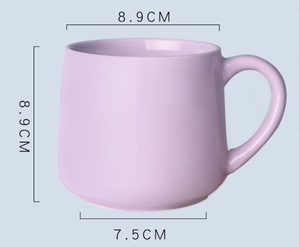 Custom Logo Printed <b>Large</b> Capacity Porcelain <b>Tea</b> <b>Cup</b> Big Belly Pink Glaze Ceramic Coffee Mug for Back to School Promotional Gift - Product Image 4