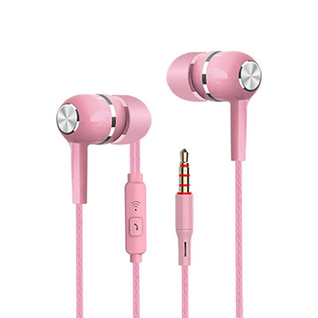 Built-In Microphone Colorful In-Ear 3.5mm Wired Stereo Earphones for Mobile Phone / MP3 MP4