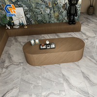 Carreaux de porcelaine modernes à motif pierre, résistants à l'usure, antibactériens, résistants aux acides, 9 mm, 600x1200 mm, brillants, pour salle de bain intérieure