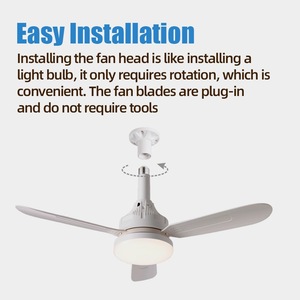 28 Inch E27 Screw In Ceiling Fan With <b>Light</b> 3 Blades <b>Socket</b> Fan <b>Light</b> Easy Install For Bedroom office - Product Image 6