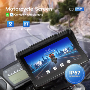 หน้าจอพกพา Podofo ขนาด 7 นิ้ว สำหรับมอเตอร์ไซค์ รองรับ Carplay กล้องคู่ กันน้ำ IP67 เชื่อมต่อไร้สาย CarPlay และ Android Auto พร้อมระบบนำทาง GPS สำหรับมอเตอร์ไซค์ - Product Image 2