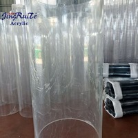 Tuyau en polycarbonate transparent en PMMA de grand diamètre personnalisé, tube en acrylique