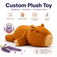 Peluche Éléphant de Compagnie pour Micro-ondes, lestée à la lavande, personnalisable, douce et mignonne, pour l'anxiété