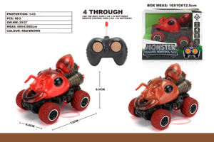 OME Electric 4CH RC Mini Dinosaur Truck Triceratops Coche <span class=keywords><strong>de</strong></span> juguete <span class=keywords><strong>con</strong></span> luces LED Uso en interiores/exteriores Listo para usar Rango <span class=keywords><strong>de</strong></span> 5-10M - Product Image 6