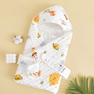 Quick-Dry Coral Hooded Bath Towel for Kids 100% Cotton Woven Cartoon <b>Blanket</b> for Children's Bathing - Product Image 2