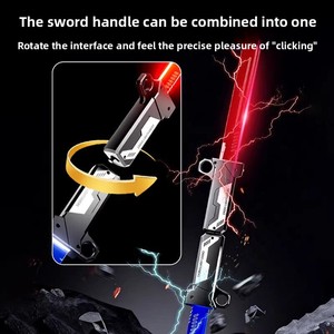 <span class=keywords><strong>Sabre</strong></span> <span class=keywords><strong>laser</strong></span> LED double lame <span class=keywords><strong>rétractable</strong></span> pour garçon, jouet épée lumineuse de samouraï - Product Image 4
