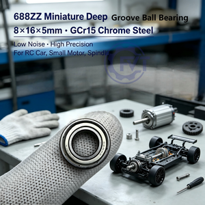 Roulement <span class=keywords><strong>à</strong></span> billes miniature <span class=keywords><strong>à</strong></span> gorge profonde 688ZZ 8x16x5mm, faible bruit, en acier chromé GCr15, pour moteur de <span class=keywords><strong>voiture</strong></span> RC et broche de petite taille - Product Image 3