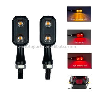 Clignotants de moto à 2 LED de 8 mm, <span class=keywords><strong>3</strong></span> <span class=keywords><strong>en</strong></span> <span class=keywords><strong>1</strong></span>, indicateurs LED, feux de freinage et d'arrêt pour <span class=keywords><strong>Harley</strong></span> Honda Kawasaki Yamaha Suzuki - Product Image 2