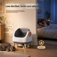Bac à litière intelligent entièrement automatique pour chat, autonettoyant, électrique, en PP/ABS, blanc/gris, pour usage domestique