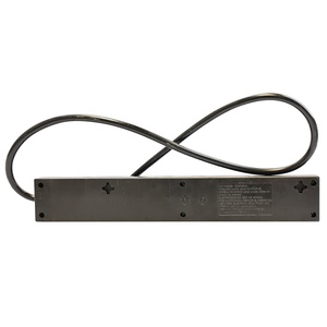 Tira de alimentación de 6 salidas, Protector contra sobretensiones negro, interruptor de reinicio de 300 julios, perfecto para electrodomésticos, tipo Horizontal estándar americano - Product Image 4