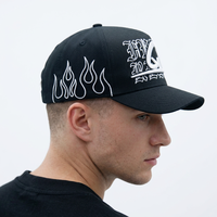 Casquettes de baseball pour hommes en coton de haute qualité, à cinq panneaux, avec logo brodé plat, tendance