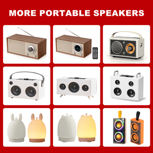 Bamboo-Finish loa kép mức cao tre Bass nhanh phí TWS TF/AUX/USB hỗ trợ 50W RMS Máy tính để bàn trang trí nội thất dung lượng lớn Pin - Product Image 3