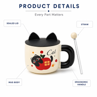 Tasse à lait pour chat au design adorable, prix de gros, pour bureau, marque privée, échantillon disponible, impression personnalisée