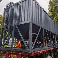 Silos Orizzontali per Cemento a Basso Costo da 50/60/80T, Piccoli Silos per Calce per l'Uso in Guinea e Serbatoi Mobili a Box per lo Stoccaggio del Cemento