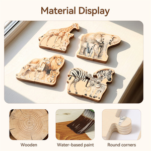 Rompecabezas <span class=keywords><strong>de</strong></span> <span class=keywords><strong>Animales</strong></span> <span class=keywords><strong>de</strong></span> Madera Montessori para Niños Pequeños <span class=keywords><strong>de</strong></span> 1 a 3 Años, Piezas Grandes Fáciles <span class=keywords><strong>de</strong></span> Agarrar, Pintura a Base <span class=keywords><strong>de</strong></span> Agua - Product Image 2