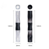 Tube de brillant à lèvres de luxe vide, flacon d'huile à lèvres transparent avec logo personnalisé, emballage de brillant à lèvres à marque privée avec applicateur à baguette
