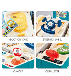 Juguete de Autobús Escolar con Volante, Sonido y Luces para Niños Pequeños, Juguete Educativo de Conducción - Product Image 4