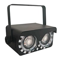 Projecteur LED COB RGB à 2 Yeux, Effet Stroboscopique et Wash, Lumière Matricielle DMX 2*50W pour Scène, Club, DJ, Discothèque, Fête, Mariage