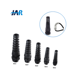 JAR M12 M16 M20 M25 M32 IP68 entrada de <span class=keywords><strong>cable</strong></span> impermeable resistente al fuego nylon alivio de tensión plástico elástico prensaestopas - Product Image 1