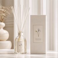 Diffuseur à roseaux rond écologique 150 ml en gros pour OEM, ensemble complet avec huile et flacon, parfum d'hôtel de luxe, emballage personnalisé avec logo