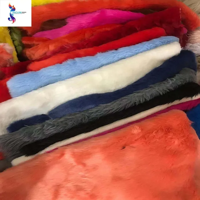 Goede Kwaliteit Gemengde Kleuren 40hq Hoeveelheid Faux Fur Stocklot Stof Nep Bont Klaar Voorraad