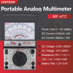 Analog Multimeter MF47C-01 for AC DC Voltage Testing Industrial <strong>Pointer</strong> Type Electrical Voltage <strong>Tester</strong> - Product Image 2