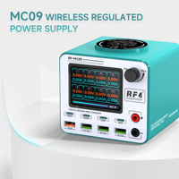Station d'alimentation tout-en-un RF4 MC09 avec charge sans fil, charge rapide, réglage 0-15V pour réparation de téléphones, laboratoire et usage quotidien