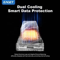 EAGET SE630D Aluminium M.2 Nvme SATA PCIe SSD Enclosure Adapter Case Tipe C USB3.2 10Gbps HardDisk Case Hdd Hard Drive Enclosure