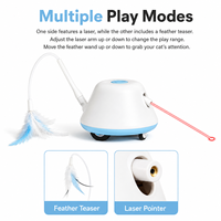 Jouet automatique pour chat, laser, plume, interactif, double jeu, mouvement aléatoire, jouet pour chaton 360° °   Vente en gros OEM