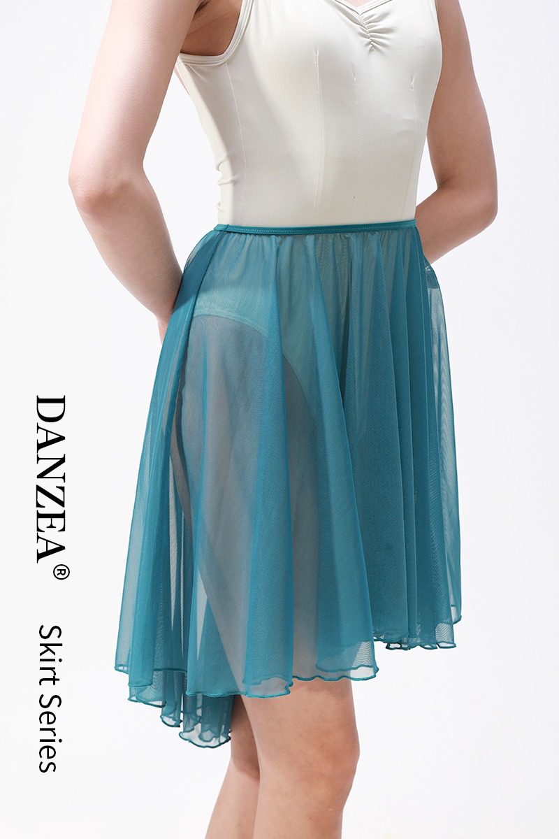 Vestido de cintura estrecha de jade frío