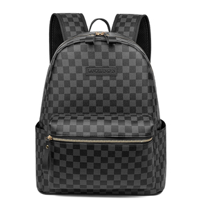 Mochila clásica a cuadros para hombre y mujer, mochila informal para la escuela, el trabajo, el día a día, resistente al agua - Product Image 1
