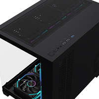 Boîtier PC MATX Lovingcool avec double panneau en verre trempé, design compact pour assemblage de PC personnalisé