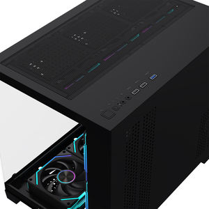 Gabinete de <span class=keywords><strong>PC</strong></span> MATX Lovingcool, Gabinete de <span class=keywords><strong>PC</strong></span> de <span class=keywords><strong>Torre</strong></span> Media con Doble Panel de Vidrio Templado, Diseño que Ahorra Espacio para Ensamblaje de <span class=keywords><strong>PC</strong></span> Personalizado - Product Image 3