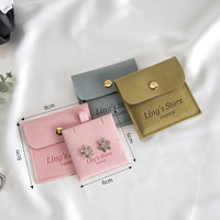 Pochettes d'emballage pour bijoux en microfibre 8x8cm avec logo personnalisé et cartes de présentation pour boucles d'oreilles et colliers, ensemble de présentation de bijoux
