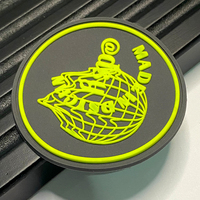 Patchs thermocollants et à coudre en PVC 3D gaufré, personnalisés OEM, écologiques, motifs étoile et cœur, avec auto-agrippant, pour chapeaux, casquettes, vêtements et sacs