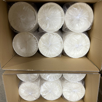 Bols en papier couché blanc 390ml 520ml avec couvercle partagé pour soupes, salades, collations et emballages à emporter pour chaînes de restaurants