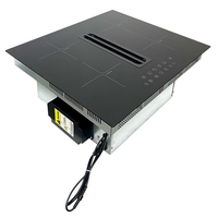 Table de cuisson à induction à 4 brûleurs intégrée Surface en céramique Contrôle tactile Haute efficacité Classe de nettoyage facile Efficacité énergétique Downdraft
