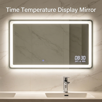 Miroir de salle de bain intelligent à LED de luxe sur mesure en verre Shunhua, miroir lumineux à cadre de forme personnalisée et couleur de lumière ajustable pour projets d'hôtels d'hôtesse