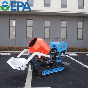 Chinois Mobile Portable Bétonnière Essence Bétonnière Chenille Dumper Mortier Auto-chargement et Déchargement Bétonnière - Product Image 4