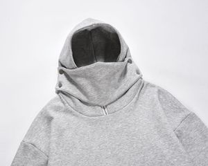 LH2095 Men's <strong>Clothing</strong> Manufacturer Custom 350 Gsm Cotton Blends <strong>Ninja</strong> Hoodies Half Mask Hoodies for Men - Product Image 4