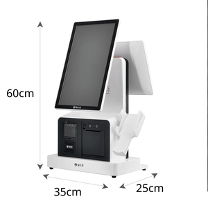24 heures sur 24, dépanneur tout-<span class=keywords><strong>en</strong></span>-un, système de point de vente à double écran tactile, machine d'auto-contrôle <span class=keywords><strong>avec</strong></span> lecteur de codes à barres - Product Image 3