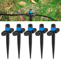 Arroseur à jet réglable pour jardin, serre, pelouse, balcon, arrosage des fleurs, goutteur de jardin, compatible avec tuyau de 1/4 pouce